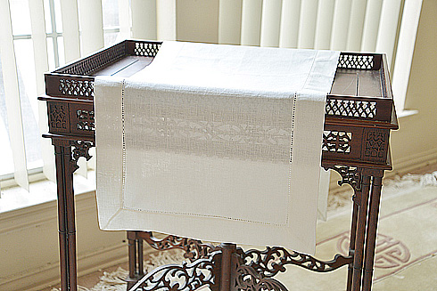 Natural Linen Table Runner. Linen Winter White. 16" x 72"